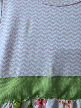 Haute Baby Mae Garden Girls' Pink Floral Tiered Dress. Size 6Y.